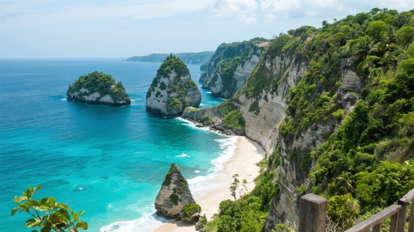 Dramatic cliffs of Nusa Penida island, Bali
